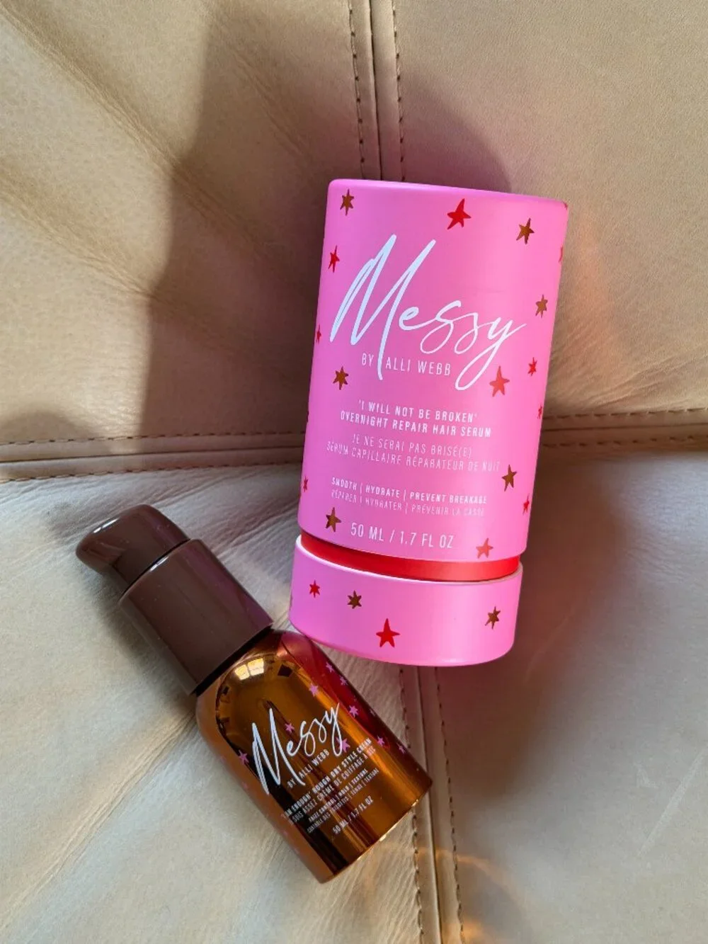 Messy by Ali Webb | Rough Dry Styling Cream and Overnight Repair Hair Serum